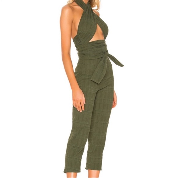 Tularosa Jamie Jumpsuit Moss Green Size XS - Picture 2 of 5